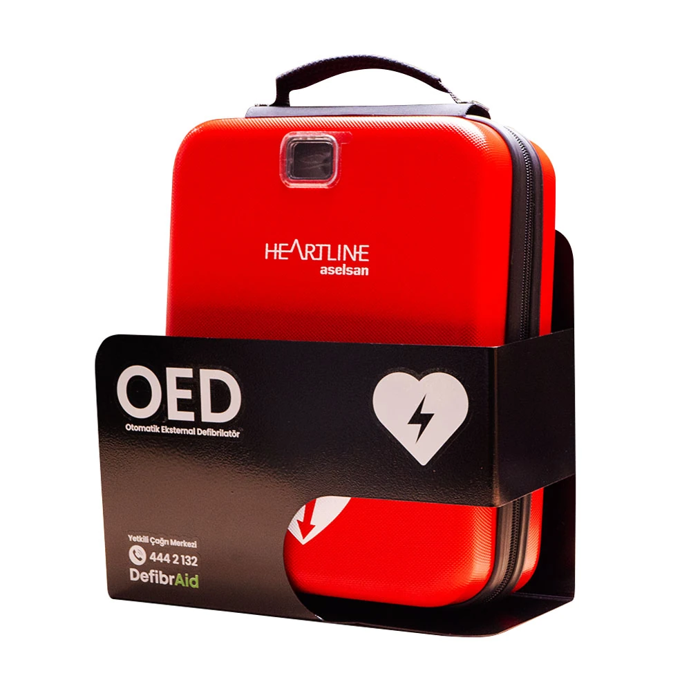 defibrilator-tasima-braketi_01 Defibrilatör OED Cihazı Duvara Monte Taşıma Braketi - Görsel 1